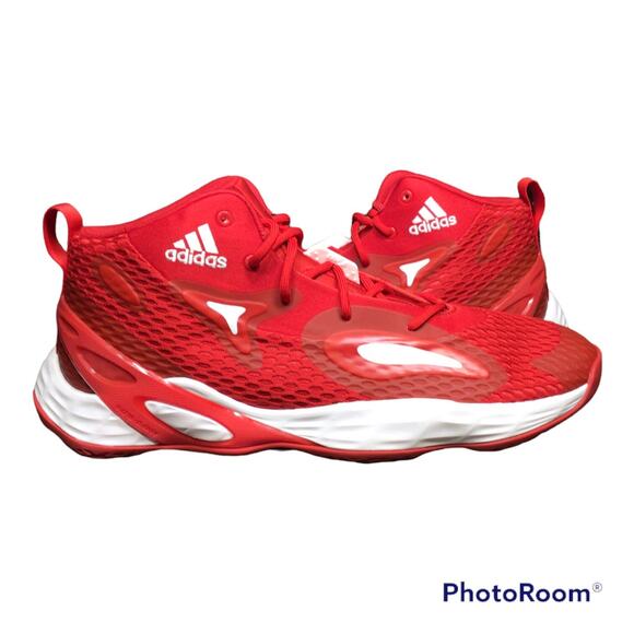 ADIDAS MENS SIZE 14 NIB EXHIBIT A SM RED SAMPLE MID BASKETBALL SHOES GW7934 main image 6